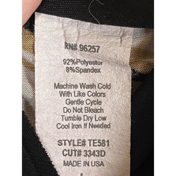 Perception Concepts Babydoll Top L Black Y2K 80s Retro Indie Hippie Casual Flowy - Picture 8 of 10